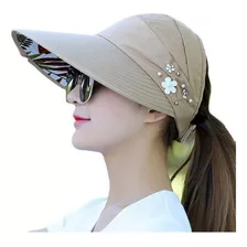 Sombrero De Visera Solar Plegable Con Protección Uv Para Muj