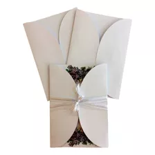 50 Envelopes Branco 180g Convite Casamento Arredondado Ev-48