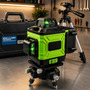 Nível Laser Joyecomm 12 Linhas Verde 3d Autonivelante, Com 2 Baterias E Tripé