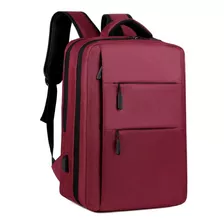 Mochila Para Viagem Multifuncional 25 Litros Mala De Bordo Cor Vermelho