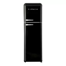 Refrigerador Libero Retro Lrt-280df Negro Con Freezer 239l 220v