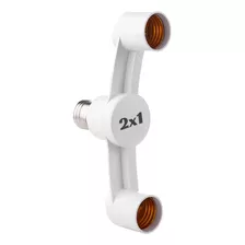 Adaptador Soquete Bocal E27 - 2x1 - 2 Lâmpadas - Duplo