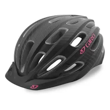 Capacete Ciclismo Giro Vasona Feminino Preto Rosa 50-57cm 