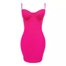 Vestido Dama Elegante Corto Bandage Bustier Strech Hmd12930h