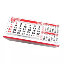 50 Calendario Mensal 15,5x6,5 Bloquinho Refil Grande