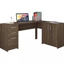 Mesa Para Computador Office Legna Nogal - Moveisaqui