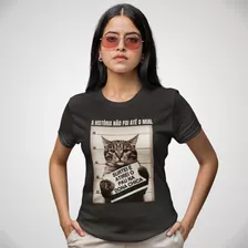 Camiseta Gato Surtei T-shirt Atirei O Pau Na Dona Chica