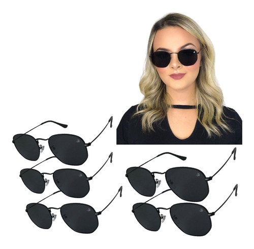 Feminino Masculino Kit 5 Oculos Solar Promoção Atacado C/nf