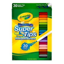 Crayola Marcadores Colores Lavables Super Tips 20 Unidades 