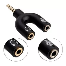 Adaptador Divisor Audio Y Microfono Estereo 3.5 Mm Trrs