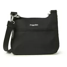 Baggallini Bandolera Antirrobo Charter, Negro, Talla Unica