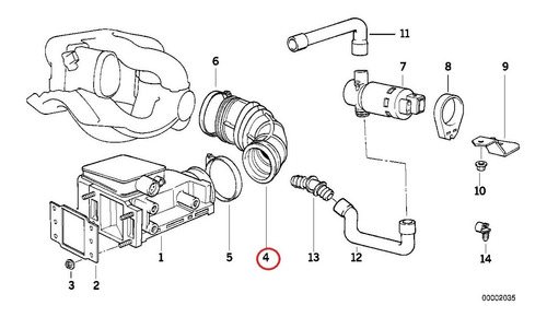 Manguera Admision Aire Bmw 318 1991-1995 + Foto 4