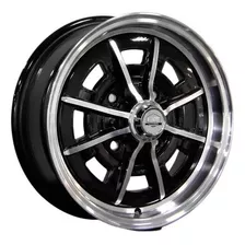 Rodas Fusca Brasilia Tl Aro 15x5,5 15x6,5 4x130 Sprintstar Cor Preto Diamantado