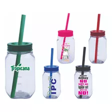 Vaso Plastico Personalizado C/popote 50pzas Impresiondirecta