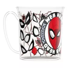 Set Taza Spiderman Plastica Jardin Licencia Oficial Marvel