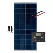 Kit Painel Solar 150w / 160w + Cabo + Controlador 10a + Mc4 