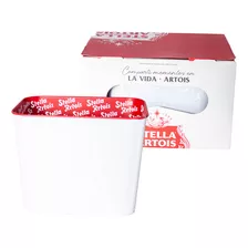 Frapera Hielera Balde Stella Artois Cerveza Color Blanca Estampada