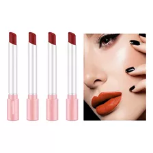 Lápiz Labial Hidratante Mate Y Que No Se Decolora, 4 Colores