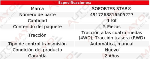 Jgo Soportes Goma Escape S Star Wrangler 3.8l V6 Jeep 07-11 Foto 2