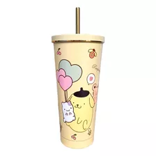 Vaso Termo Sanrio Hello Kitty Acero Inoxidable 800 Ml Color Vaso Amarillo Pompom