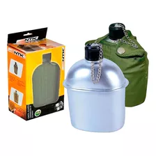 Cantil De Água Térmico Alumínio Militar Camping 900ml - Ntk