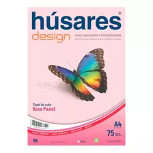 Resma Husares Design A4 Rosa Pastel - 500 Hs 75 Gr - 7884