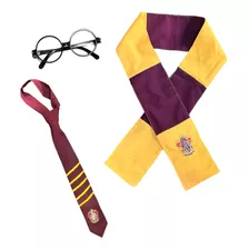 Pack Disfraz Harry Potter Bufanda,corbata Y Lentes