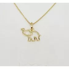 Dije Elefante En Oro Laminado 