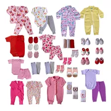 Kit 40 Peças - Bebê Body Calça Macacão Zíper Casaco Atacado