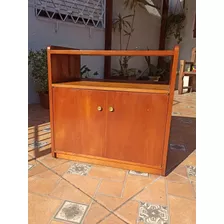 Mueble Para Televisión Con Estante Y Cajonera, Madera Maciza