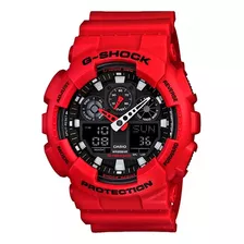 Relógio G-shock Digital Analógico Ga-100b-4a Vermelho