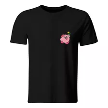 Playera Bordada Lc35. Anime Kirbi Kawaii Gamer 