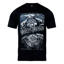 Remera De Algodón Harley Manubrio Talles Especiales