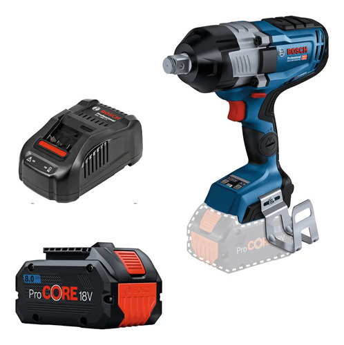 Llave De Impacto Bosch 3/4 Gds 1600 + Bat Procore 8ah + Carg Azul 50