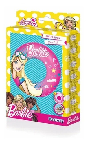 Barbie Aro Salvavidas Flotador Inflable Rueda 56 Cm Pileta
