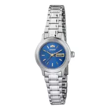 Relógio Orient Feminino Prateado 559wa6nha1sx Cor Do Fundo Azul