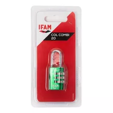 Candado Maleta Ifam Con Clave Aluminio Verde Colcombi20