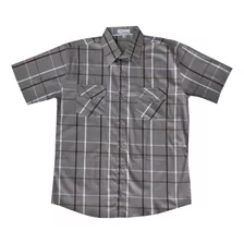 Camisa Social Xadrez Adulto Masculina Plus Size Manga Curta.