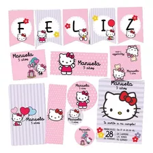 Kit Imprimible Personalizado Hello Kitty Candy Cumple