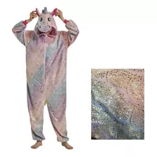 Pijama Kigurumi Unicornio Con Brillos De Niños