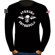 Camisa Manga Longa Banda Avenged Sevenfold A7x Heavy Metal