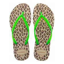  Havaianas Slim Ojotas Originales Animal Print Fluo