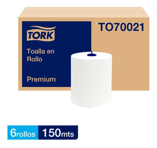 Toalla En Rollo Tork Matic® Jumbo Premium 6 Rollos De 150 M.