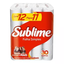 Papel Higiênico Sublime 12 Rolos 30 Metros