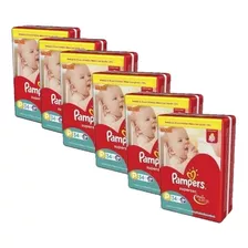 Kit 6 Pacotes Fraldas Pampers Descartável Infantil Atacado