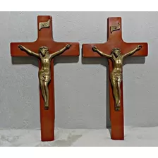 Kit 2 Cristo Com Cruz 65x35x3 Túmulo, Jazigo E Parede Bronze