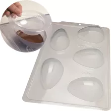 Forma Ovo De Páscoa 100g Sp48 Silicone 3 Partes 5 Cavidades