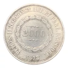 Moeda Prata 2000 Réis 1853