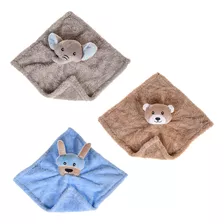 Kit 3 Naninhas Bebê Plush Quentinhas Maternidade Bichinhos