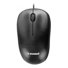 Mouse Office Eo102 C/ Fio Preto- Evolut